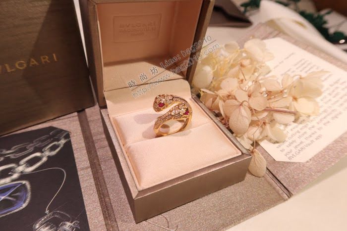 Bvlgari飾品 寶格麗雙蛇頭開口戒指  zgbq3120